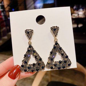 Blue Diamond‎ Geometric Dangle Earrings for Women, Elegant Chic Earrings, Gifts